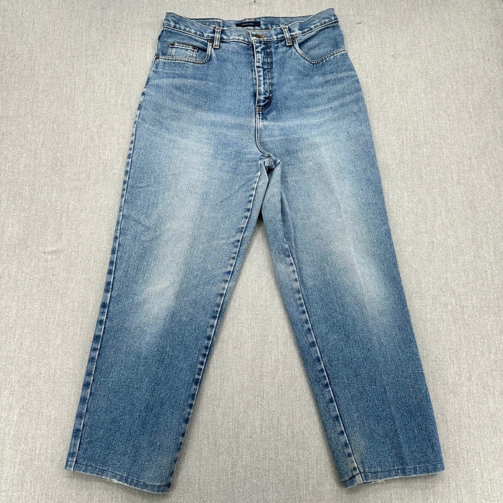 Bill Blass Jeans Women 12 Blue Easy Fit High Rise Mom Jeans 100% Cotton Vintage